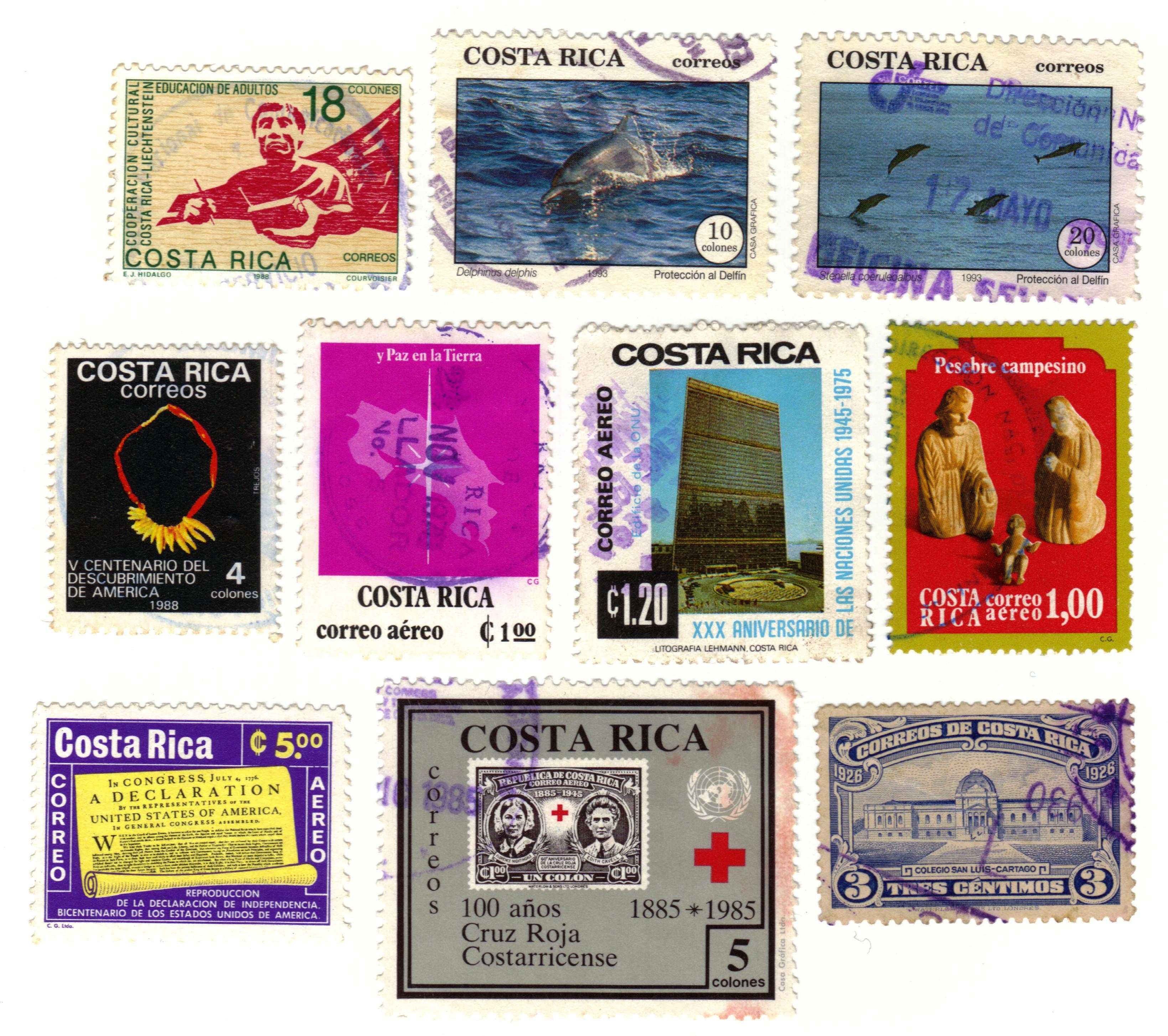 Sellos Postales de Costa Rica